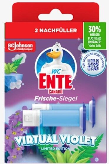 WC-Ente svaiguma zīmogi, uzpildīšanas komplekts, Virtual Violet, 2 gb.